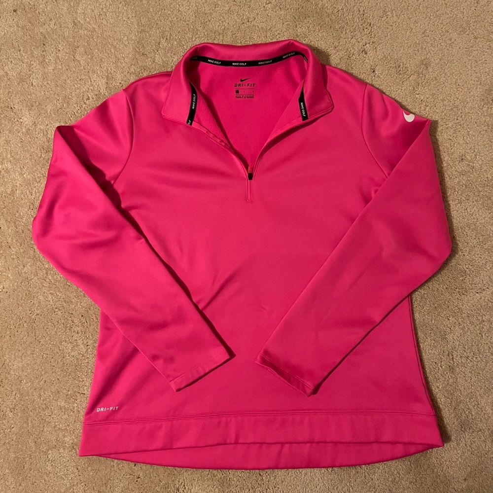 Pink Nike Golf Half-Zip Pull Over
